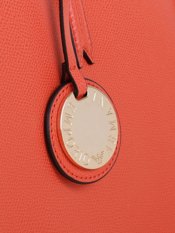 Frida II Orange Black Textured Shopper Bag