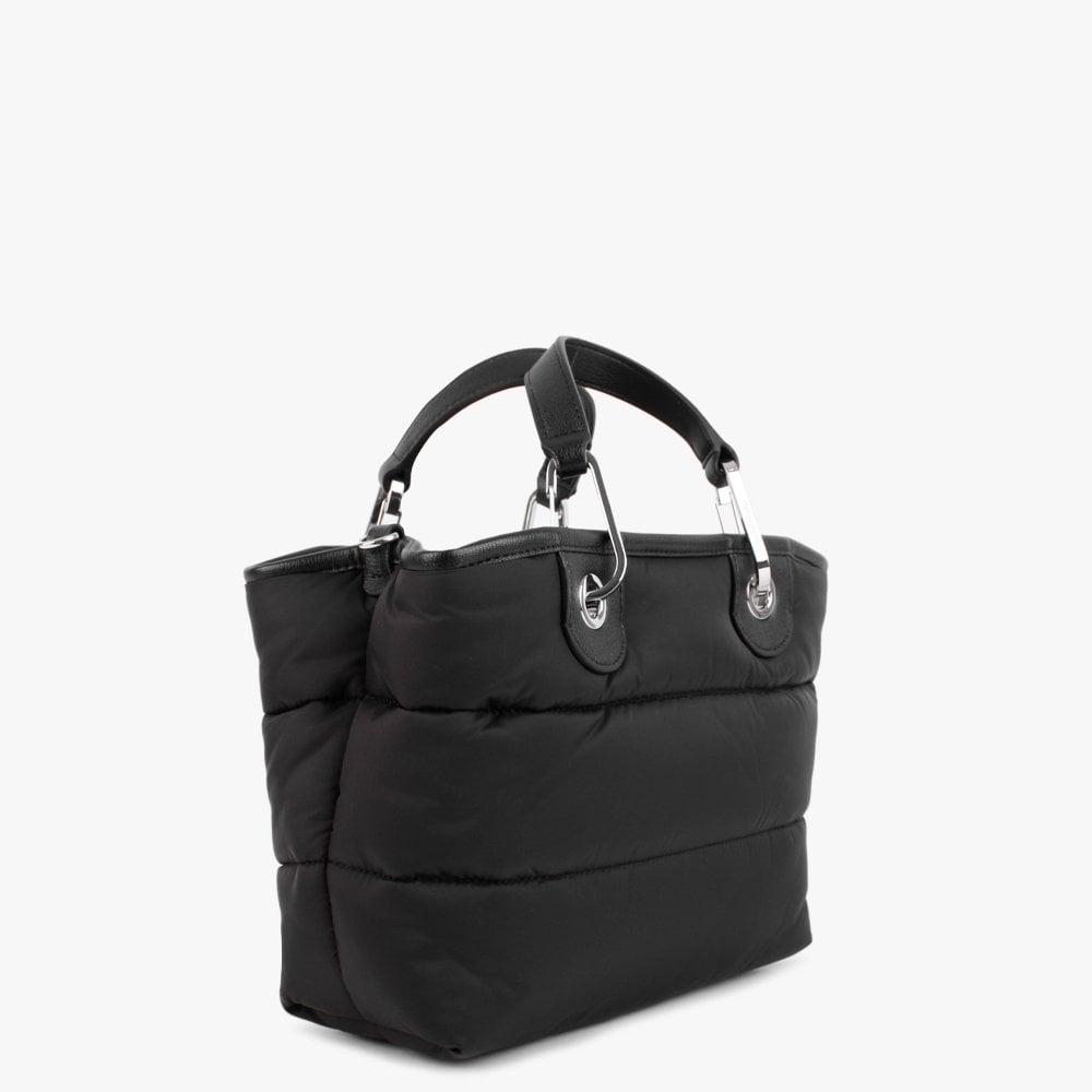 Myea Black Nylon Shopper Bag