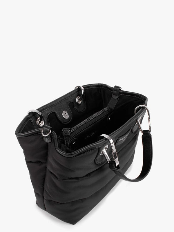 Myea Black Nylon Shopper Bag