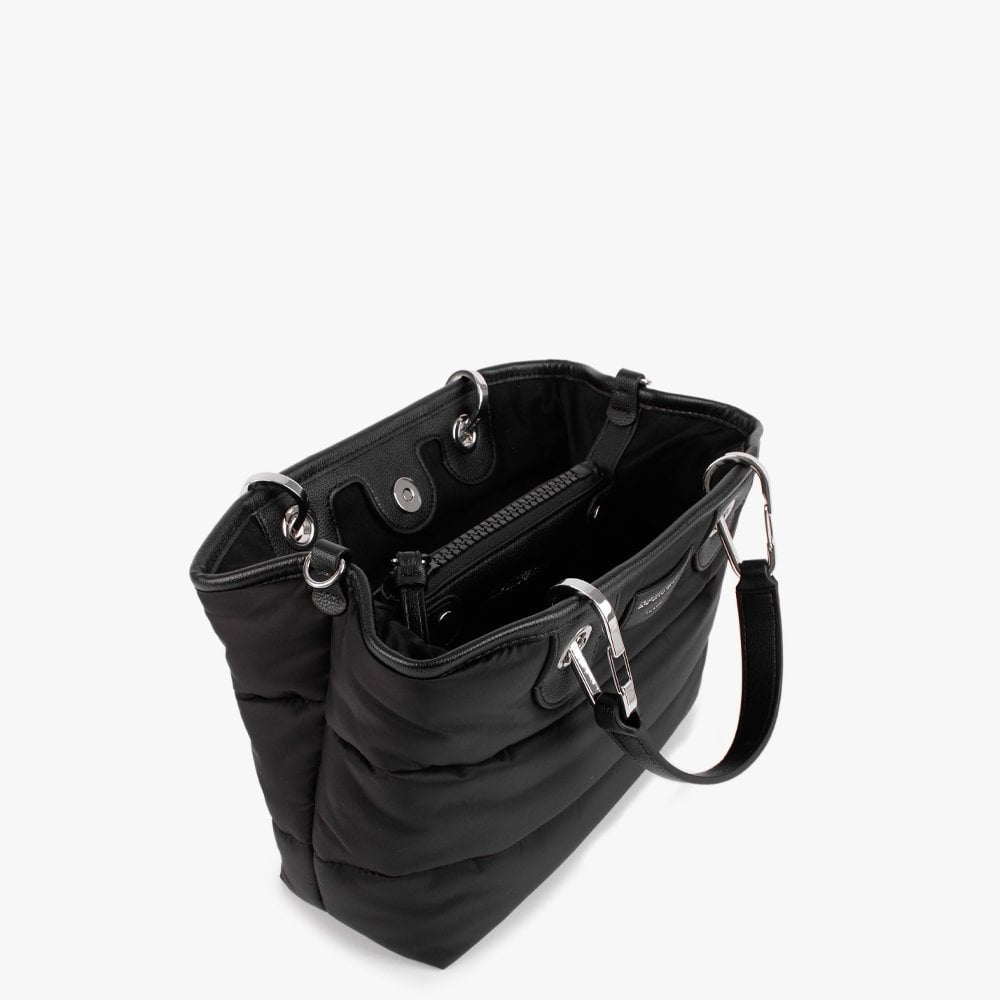 Myea Black Nylon Shopper Bag