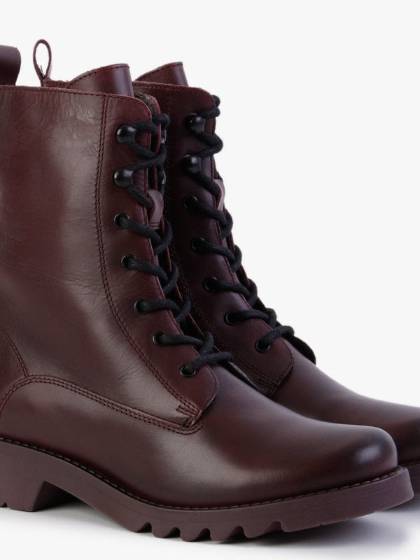 Reid Purple Leather Calf Boots