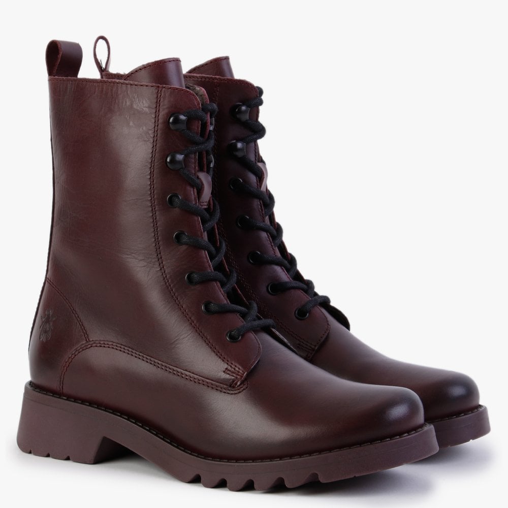 Reid Purple Leather Calf Boots