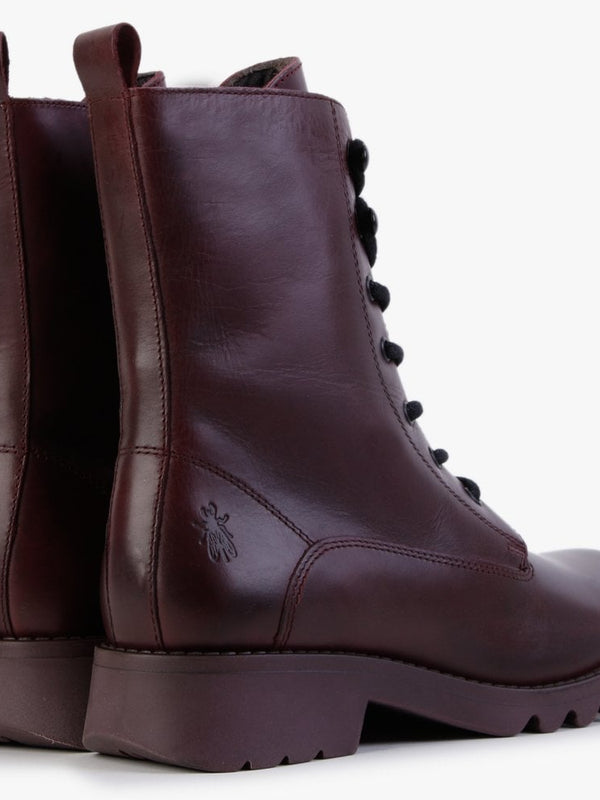 Reid Purple Leather Calf Boots