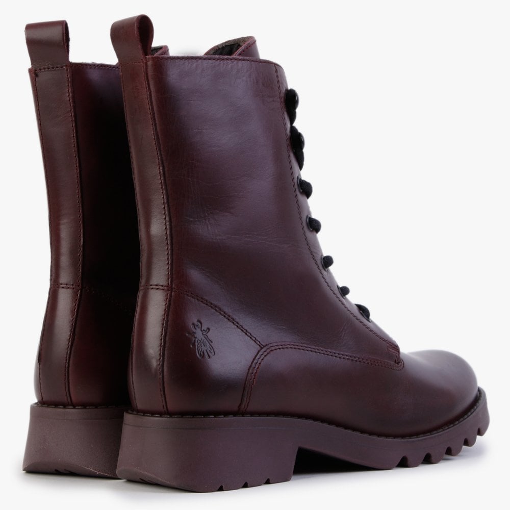 Reid Purple Leather Calf Boots
