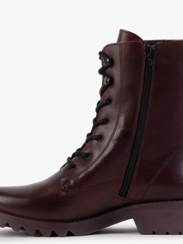 Reid Purple Leather Calf Boots