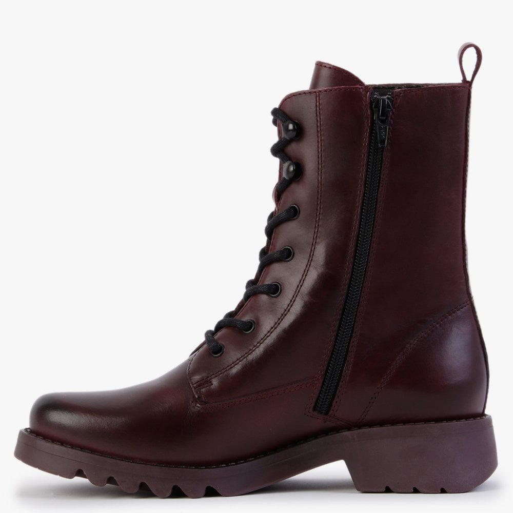 Reid Purple Leather Calf Boots