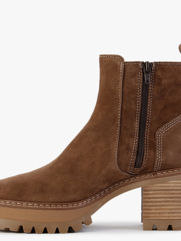 Galette Tan Suede Ankle Boots