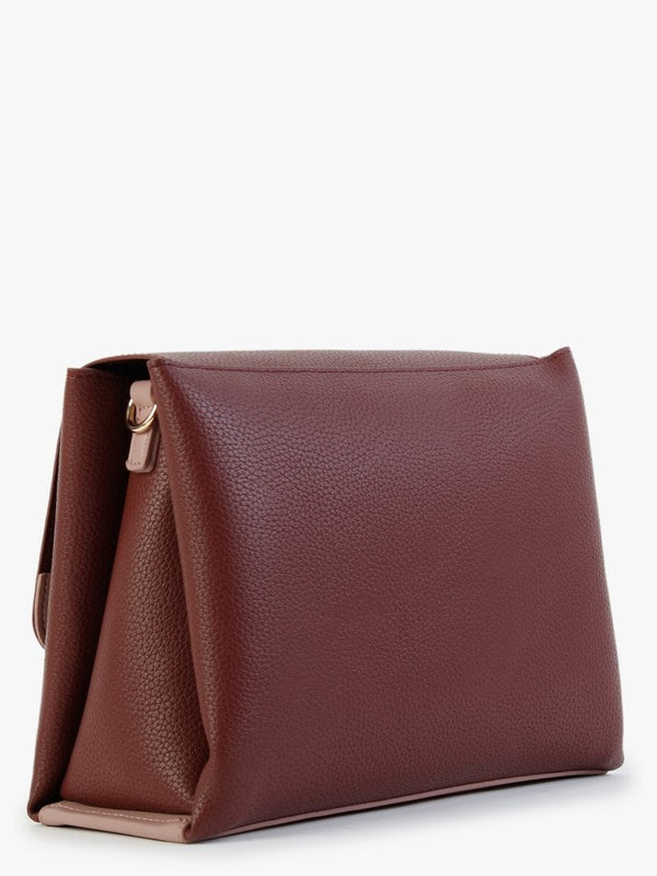 Alexia Bordeaux Multi Logo Strap Shoulder Bag