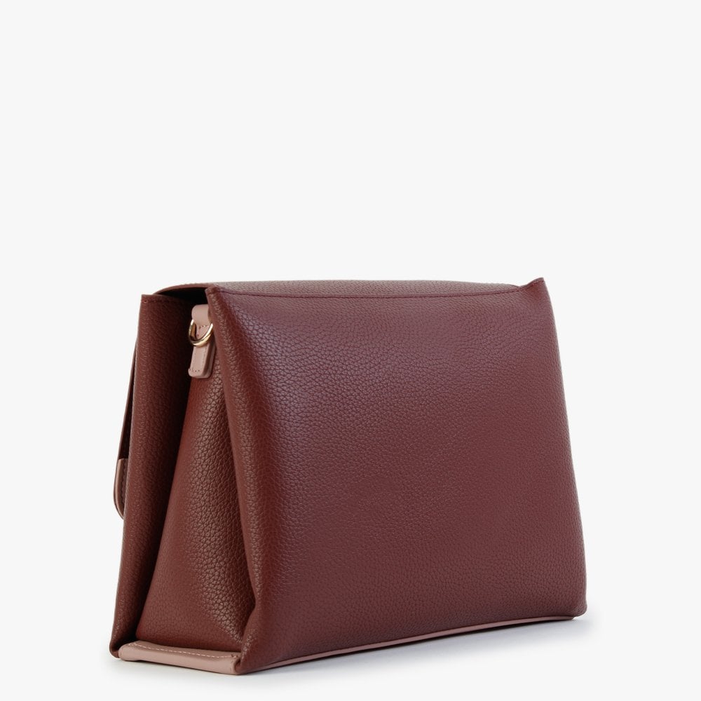 Alexia Bordeaux Multi Logo Strap Shoulder Bag