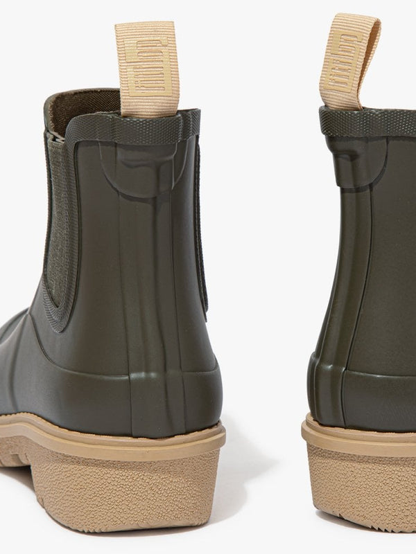 Wonderwelly Contrast Sole Mossy Mix Chelsea Wellington Boots