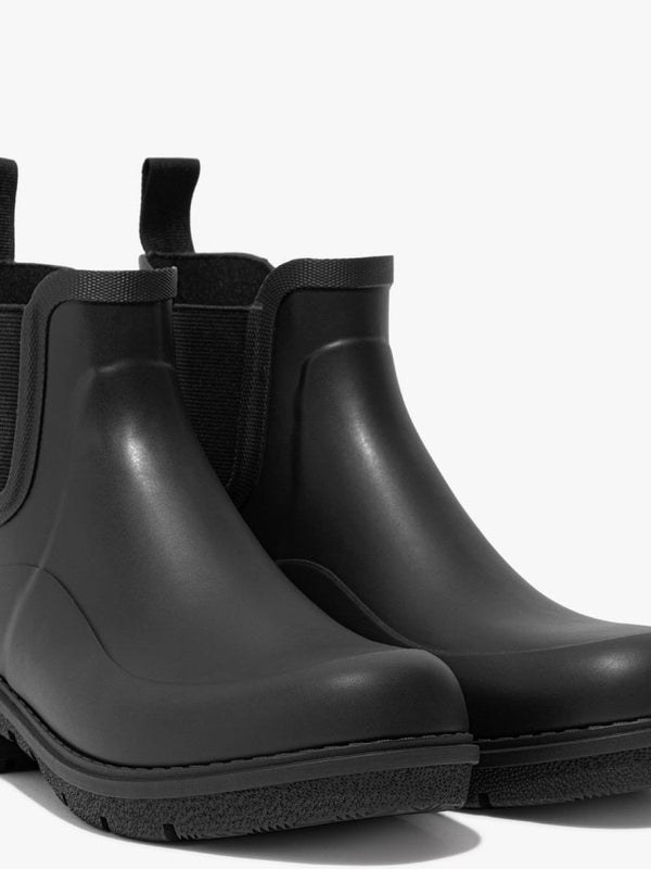 Wonderwelly All Black Chelsea Wellington Boots