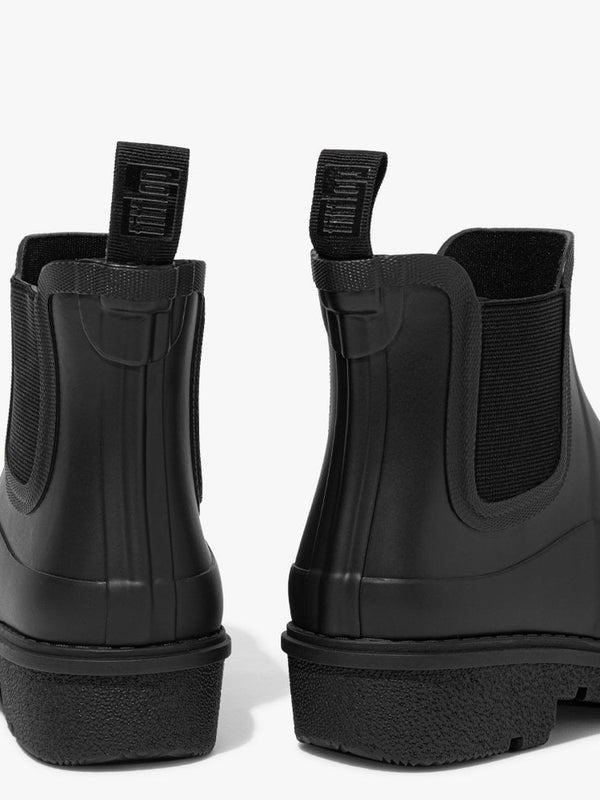 Wonderwelly All Black Chelsea Wellington Boots