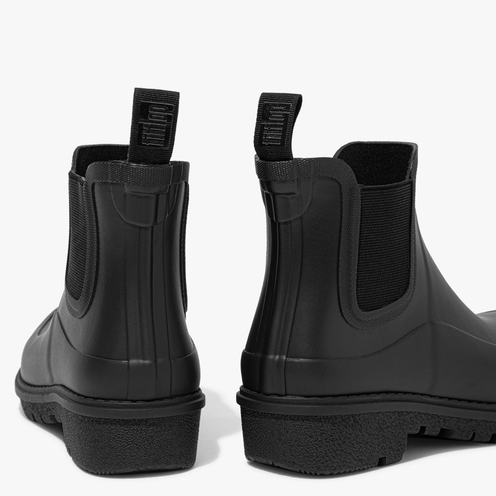 Wonderwelly All Black Chelsea Wellington Boots