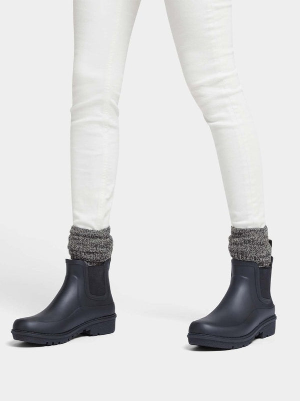 Wonderwelly Midnight Navy Chelsea Wellington Boots