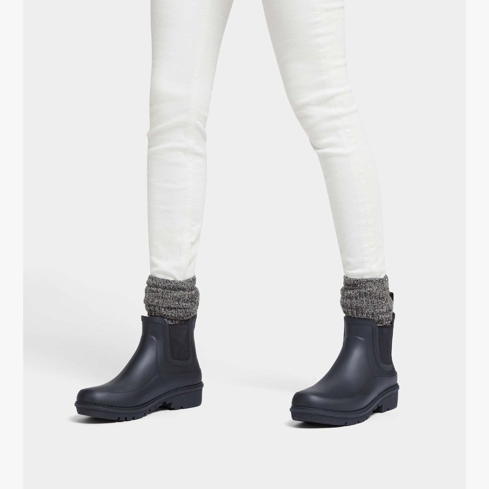 Wonderwelly Midnight Navy Chelsea Wellington Boots