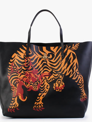 Studio Black Leather Shopper Bag