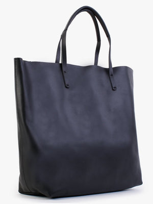 Studio Black Leather Shopper Bag