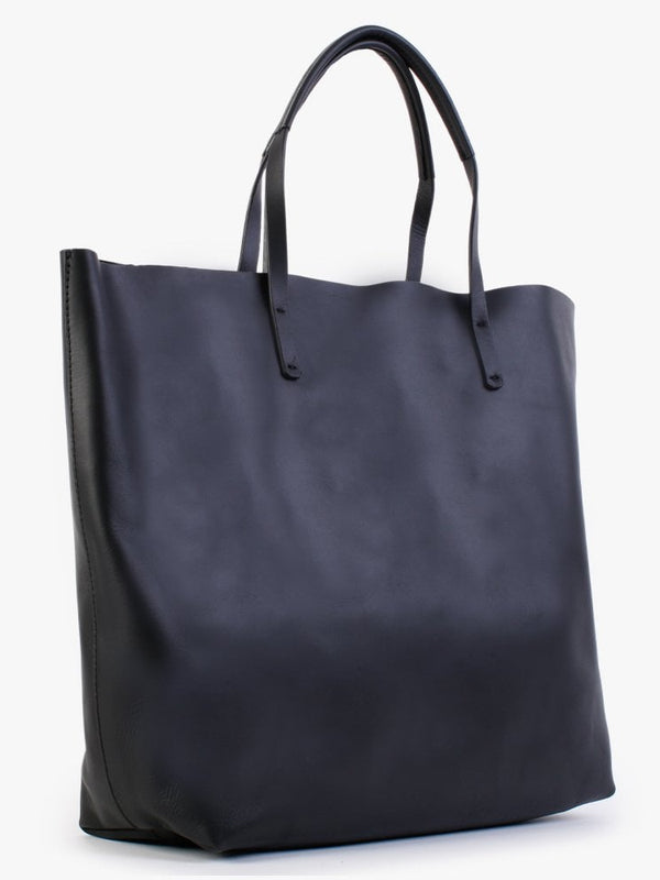 Studio Black Leather Shopper Bag
