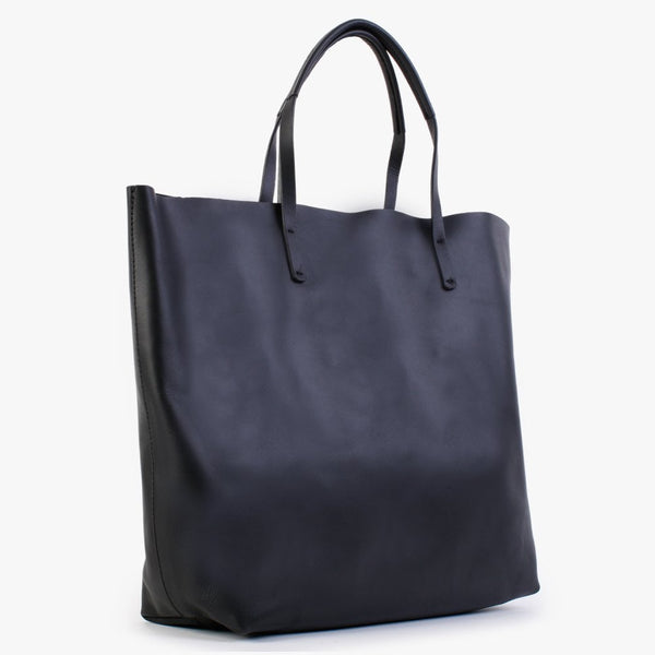 Studio Black Leather Shopper Bag