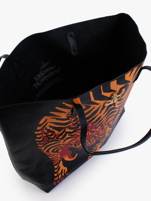 Studio Black Leather Shopper Bag