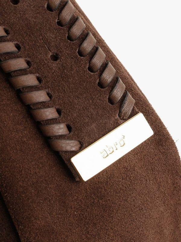 Brown Suede Hobo Bag