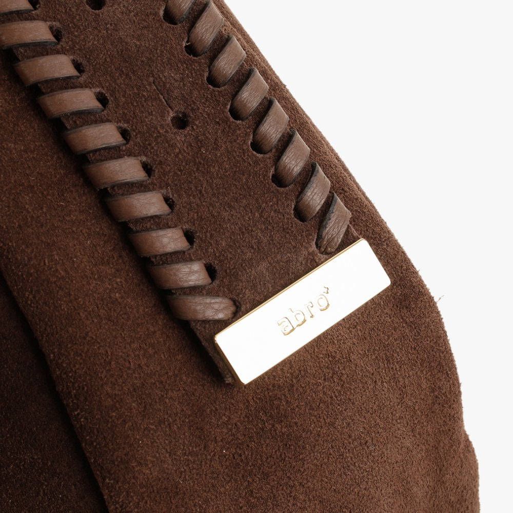 Brown Suede Hobo Bag