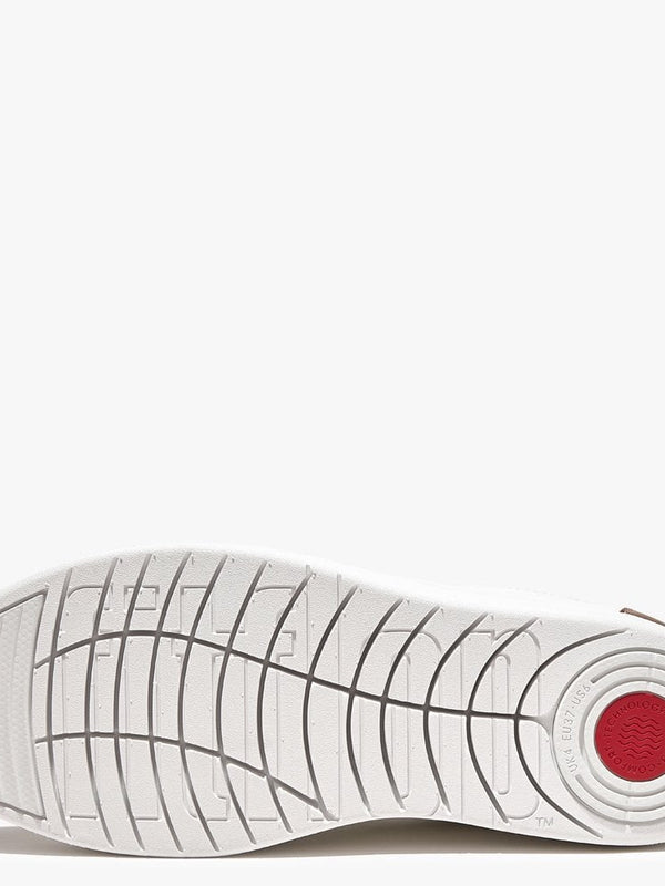 Rally Metallic-Back Urban White Rose Gold Leather Strap Trainers