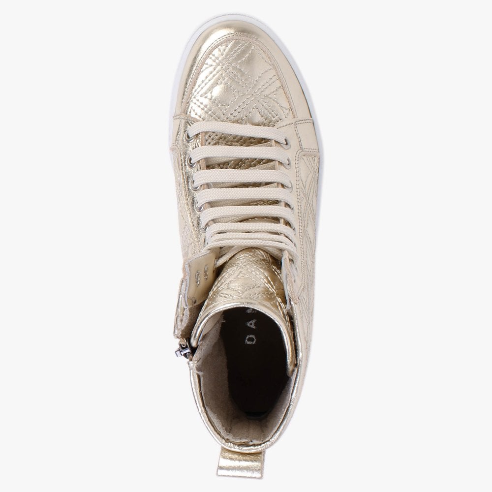 Bimpani Gold Leather Quilted High Top Trainers