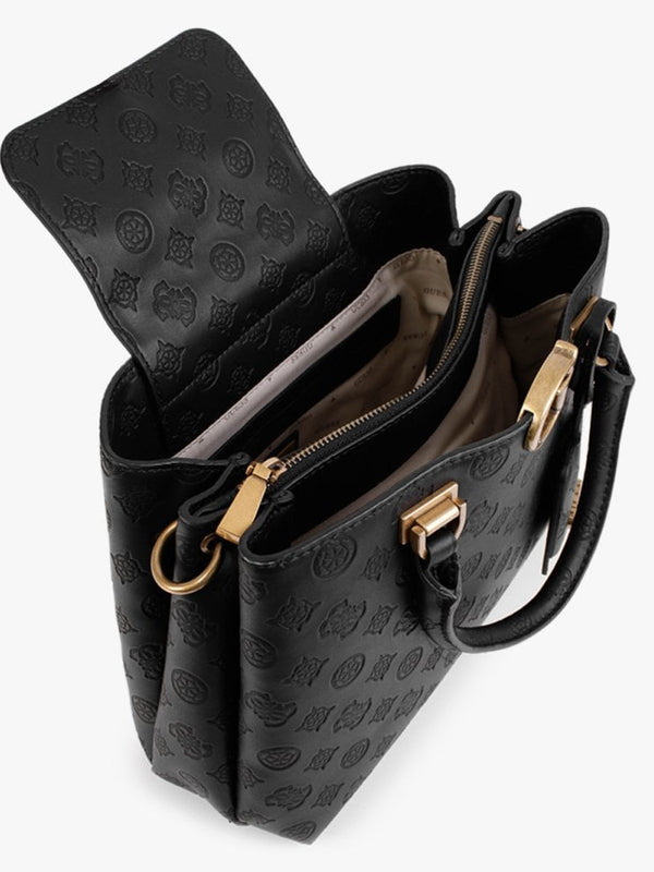 G Vibe Girlfriend Logo Strap Black Satchel Bag