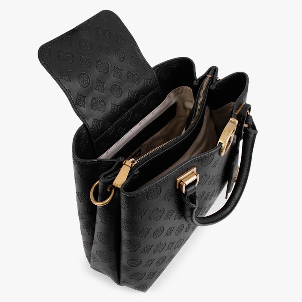 G Vibe Girlfriend Logo Strap Black Satchel Bag