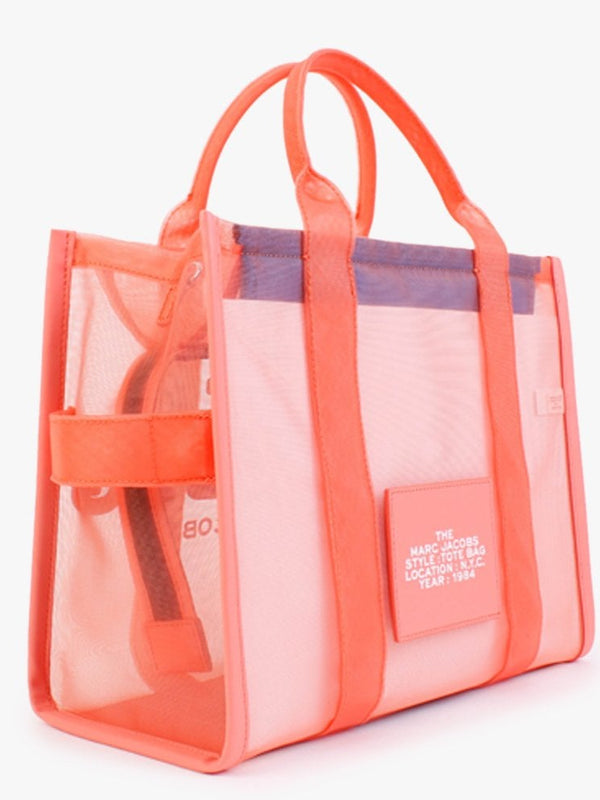 The Small Mesh Fusion Coral Tote Bag