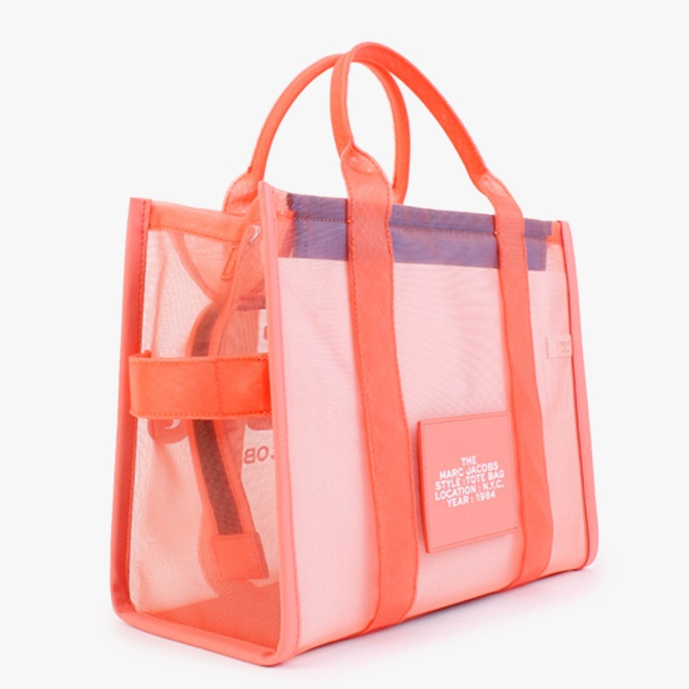 The Small Mesh Fusion Coral Tote Bag