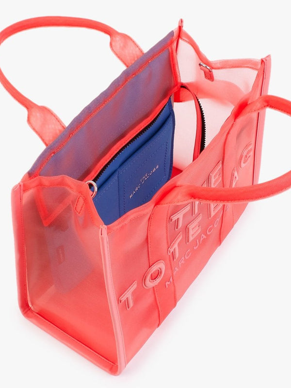 The Small Mesh Fusion Coral Tote Bag