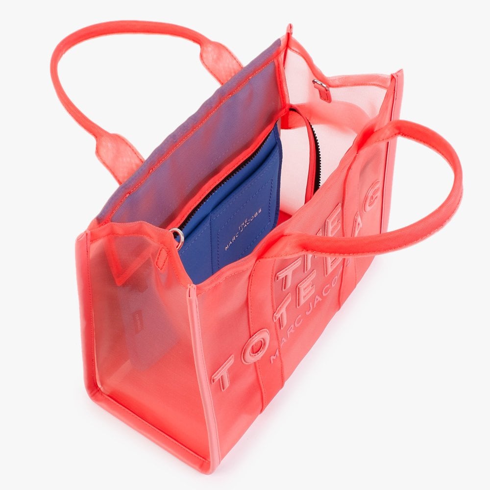 The Small Mesh Fusion Coral Tote Bag