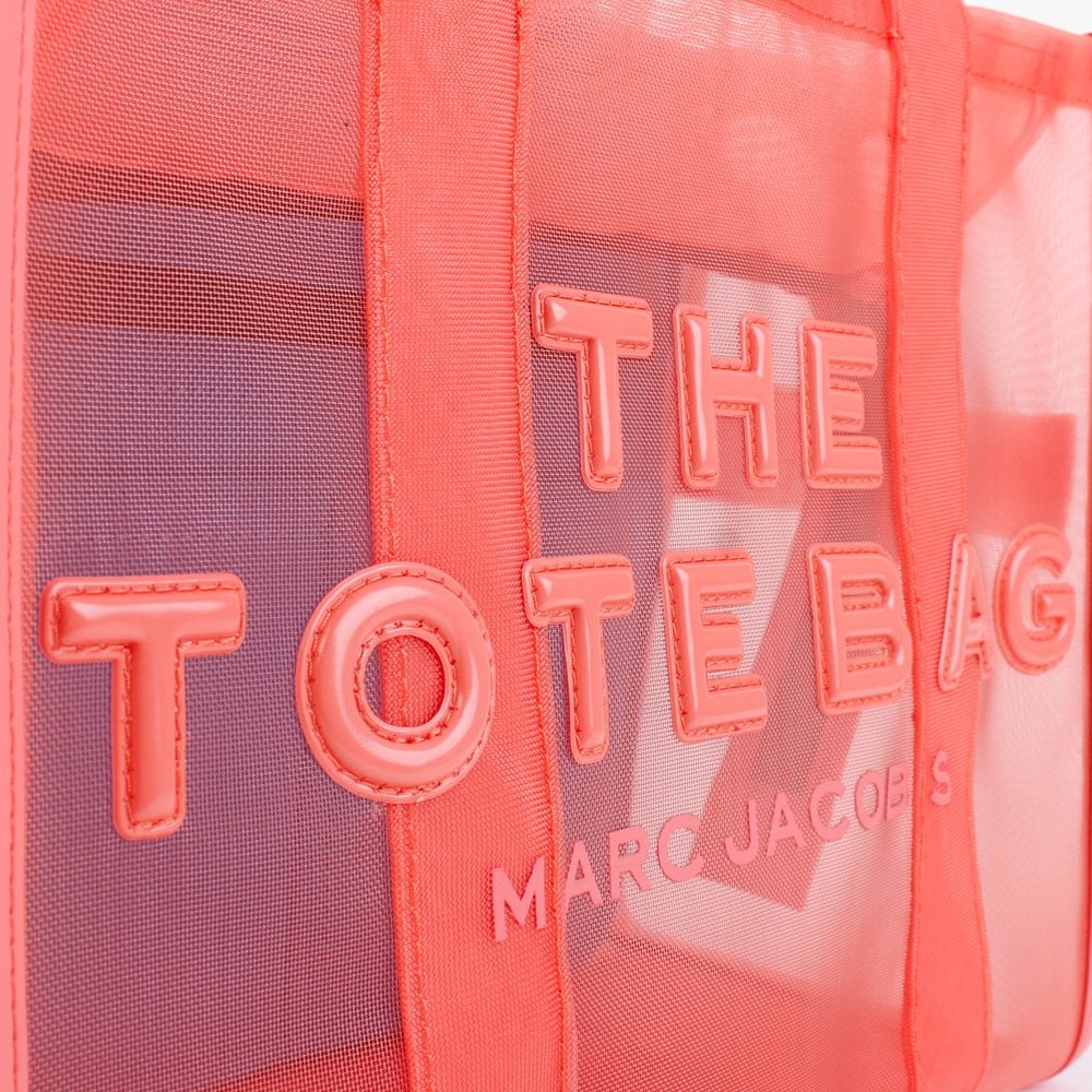 The Small Mesh Fusion Coral Tote Bag