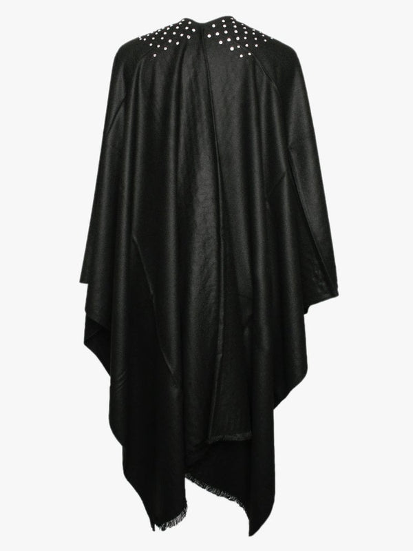 Queenie Black Silver Diamante Embellished Wrap