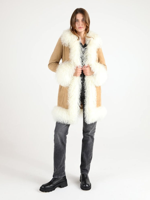 Lulu Tan Afghan Coat
