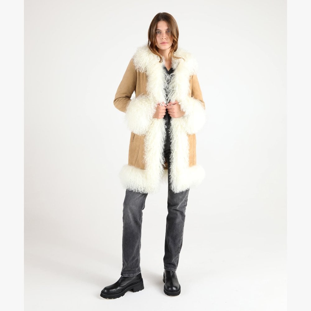 Lulu Tan Afghan Coat