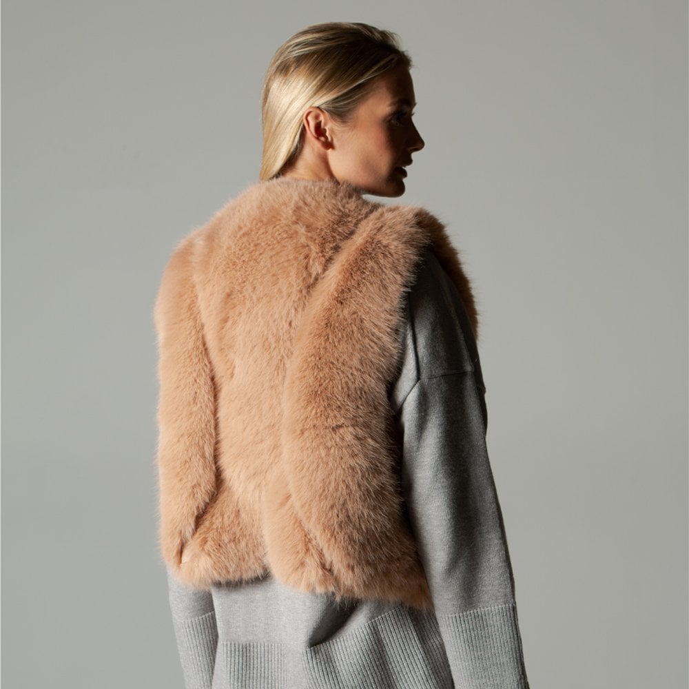 Caramel Faux Fur Gilet