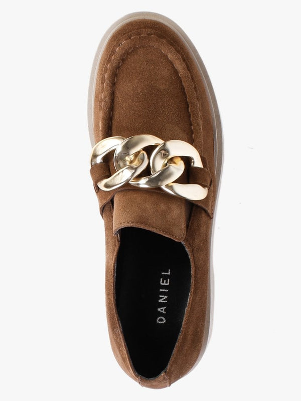 Loopy Tan Suede Chunky Loafers
