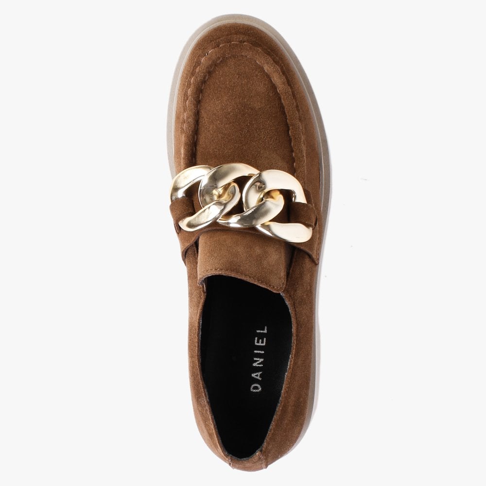 Loopy Tan Suede Chunky Loafers