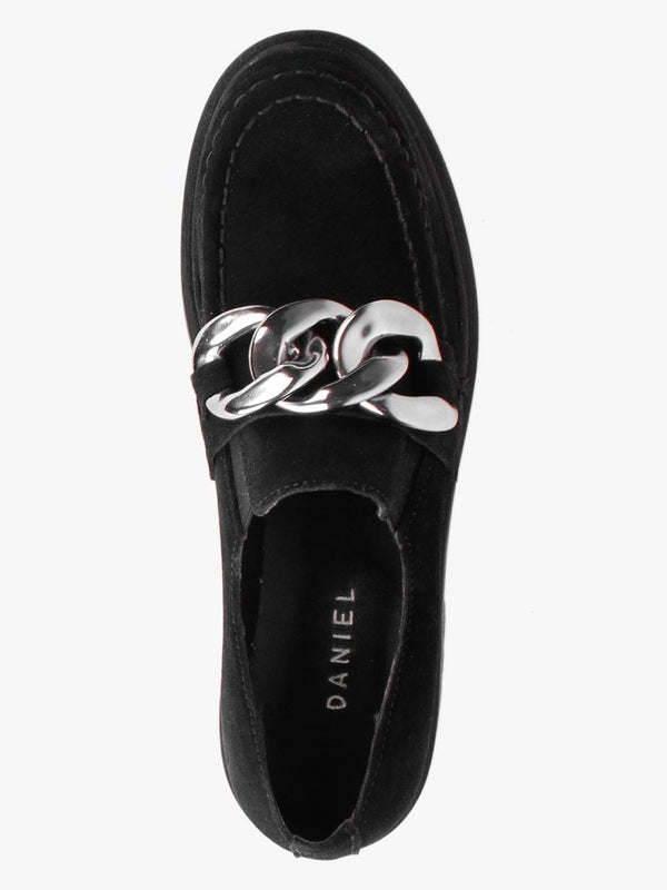 Loopy Black Suede Chunky Loafers