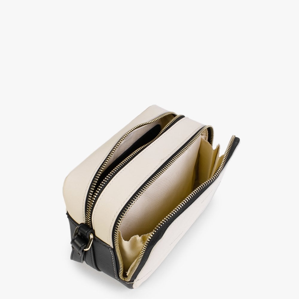 Paella Ecru Logo Cross-Body Bag