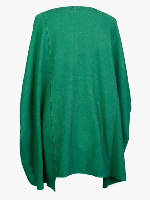 Green Oversized Batwing Knitted Jumper