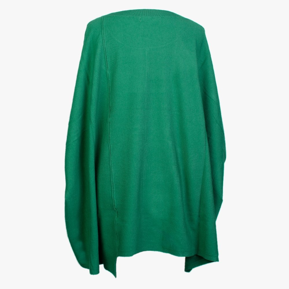Green Oversized Batwing Knitted Jumper