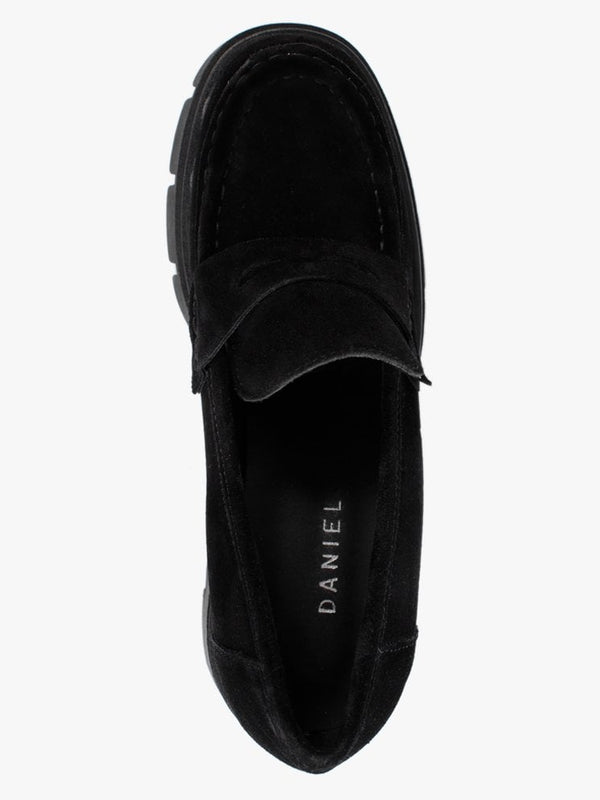 Luckyloaf Black Suede Chunky Loafers