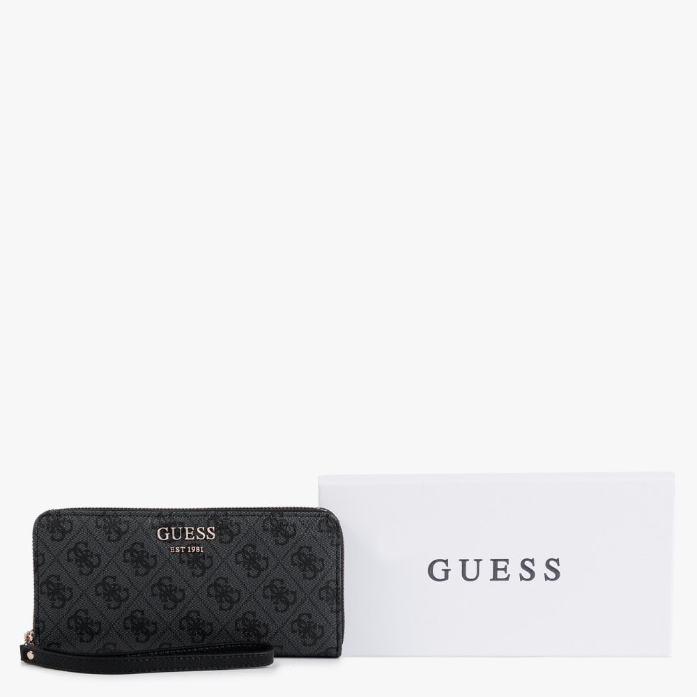 Vikky SLG Large Coal Repeat Logo Zip Around Wallet