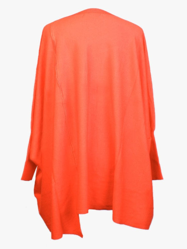 Orange Oversized Batwing Knitted Jumper