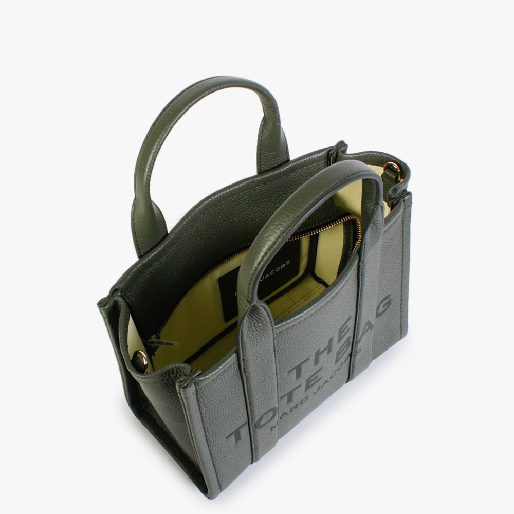 The Leather Mini Bronze Green Tote Bag
