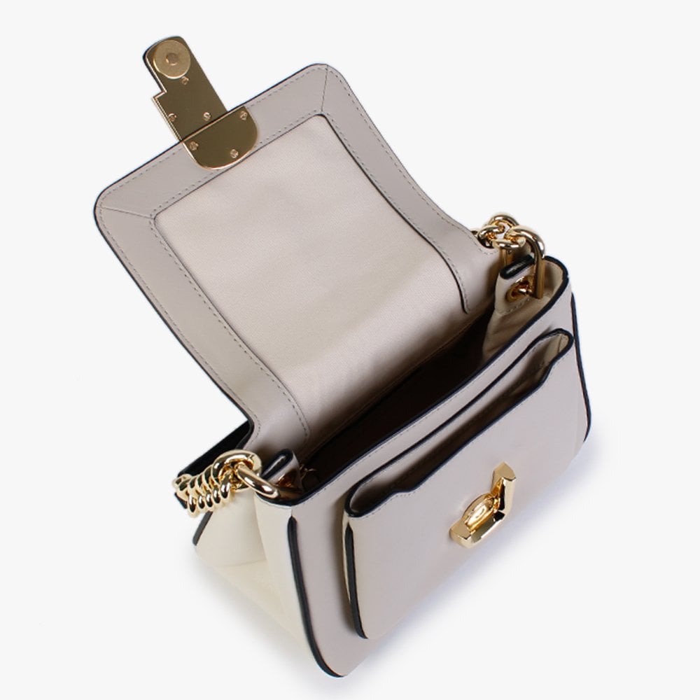 The Colourblock J Marc Chain Mini Greige Multi Satchel Bag